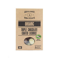 Junee Organic Triple Chocolate Rasperry  Coated Licorice