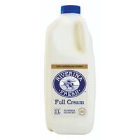 Milk 2 Litre Bottle Riverina Fresh Full Cream 