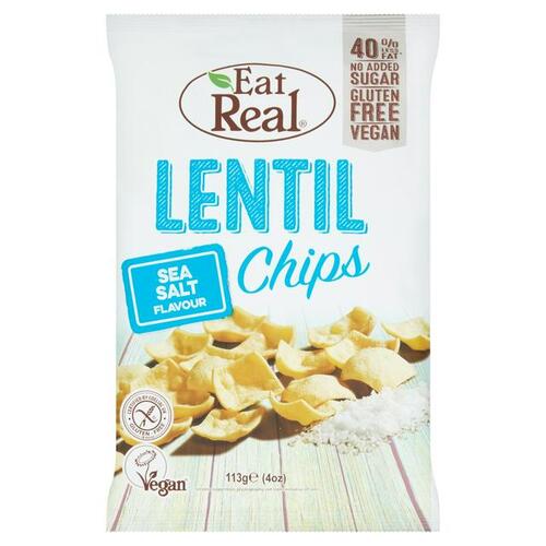 Eat Real Lentil Chips Sea Salt (113grm)