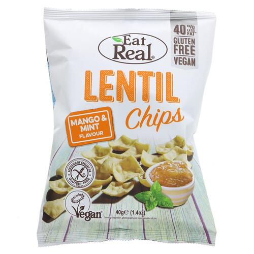 Eat Real Lentil Chips Mango & Mint (113grm)