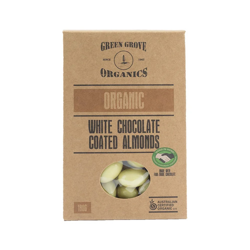 Junee Organic White Chocolate Coated Almonds