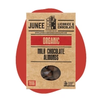 Junee Organic  Milk Chocolate Almonds