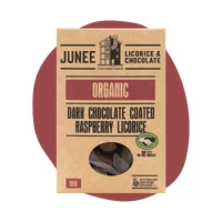 Junee Organic Dark Chocolate Raspberry Licorice 