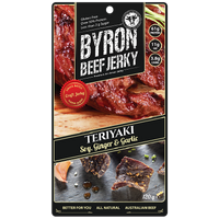 Byron Beef Jerky Teriyaki Soy, Ginger & Garlic 40g