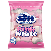 So Soft Marshmallow Co Marshmallows Pink & White 300g