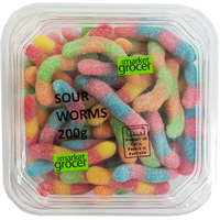 Sour Worms Lollies 200g