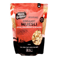 Honest to Goodness Organic Muesli - Apple, Cranberry & Almond 500g