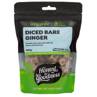 Honest to Goodness Organic Diced Bare Ginger 300g