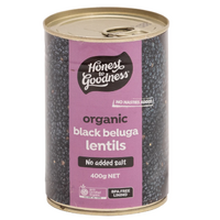 Honest to Goodness Organic Black Beluga Lentils 400g
