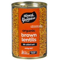 Honest to Goodness Organic Brown Lentils 400g