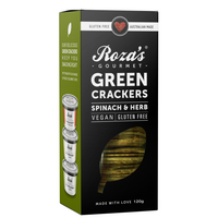 Roza's Green Crackers - Spinach & Herb 120g