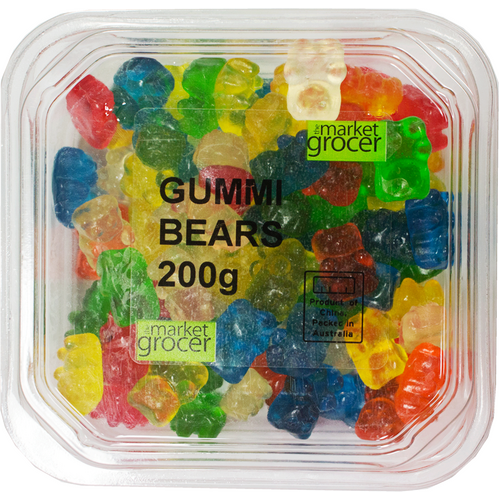 Gummi Bears Lollies Tub 200g