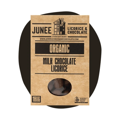 Junee Organic Milk Chocolate Licorice