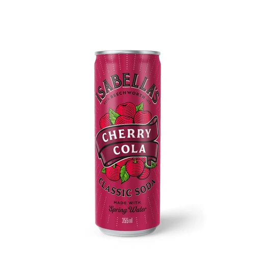 Isabella's Cherry Cola Soda Can