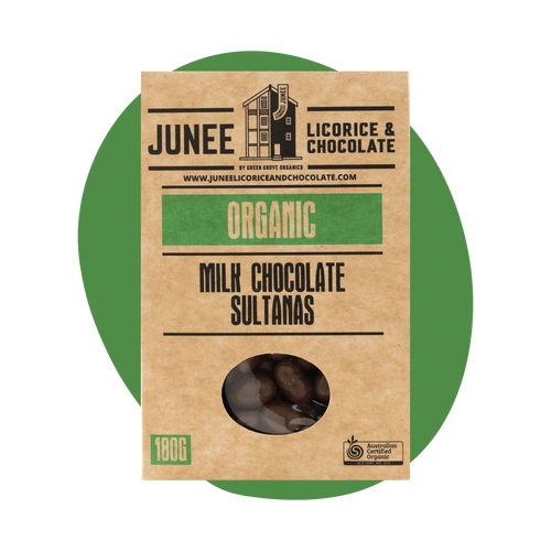 Junee Organic Milk Chocolate Sultanas