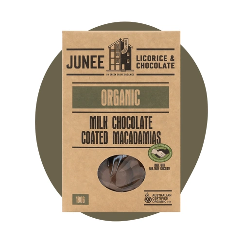 Junee Organic Milk Chocolate Macadamias