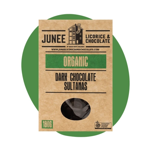 Junee Organic Dark Chocolate Sultanas