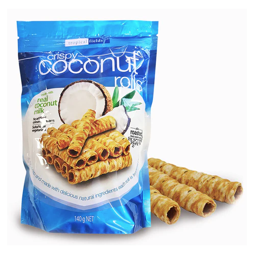 Tropical Fields Crispy Coconut Rolls 140g