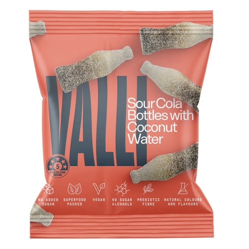 Valli Snacks Sour Cola Bottles with Coconut Water 50g
