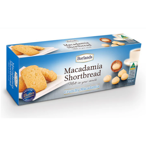 Borlands Crunchy Macadamia Shortbread125g