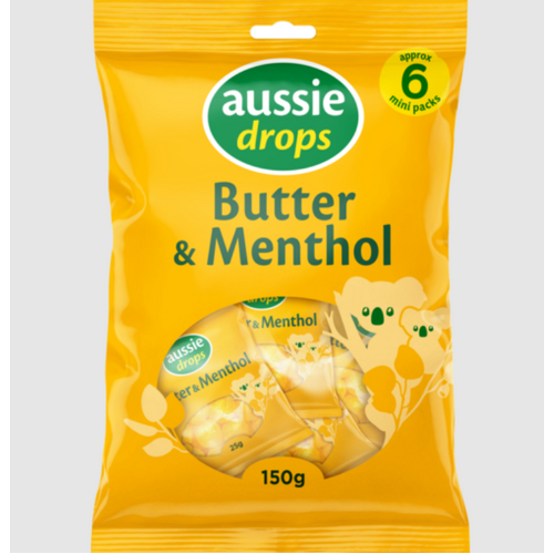 Aussie Drops Butter & Menthol Share pack 150g