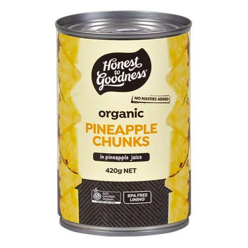 Honest to Goodness Organic Pineapple Chunks 410g