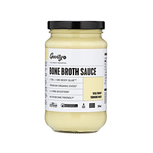 Gevity Bone Broth Sauce Total Tummy Turmeric Mayo 375ml