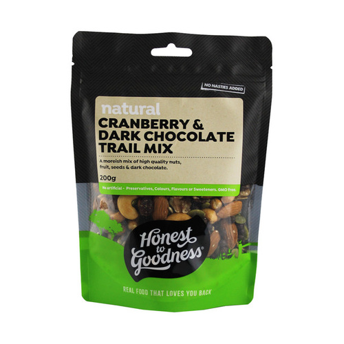Honest to Goodness Natural Cranberry & Dark Chocolate Trail Mix 200g