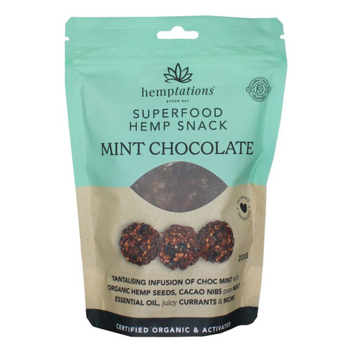 Honest to Goodness Activated Organic Hemptations Mint Choc 200g