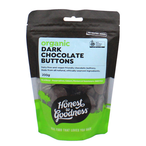 Honest to Goodness Organic Dark Chocolate Buttons 200g