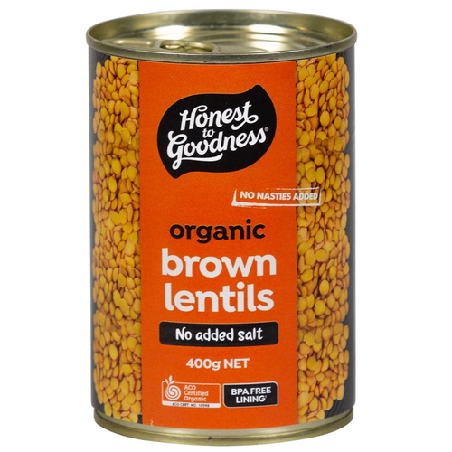 Honest to Goodness Organic Brown Lentils 400g