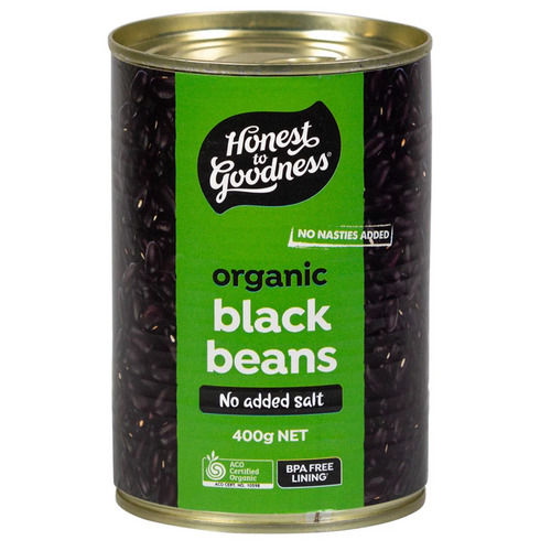 Honest to Goodness Organic Black Beans 400g