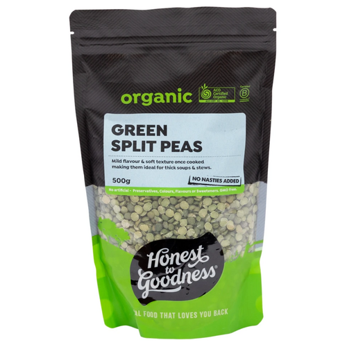 Honest to Goodness Organic Green Split Peas 500g