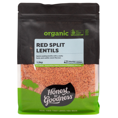 Honest to Goodness Organic Red Split Lentils 1.2kg