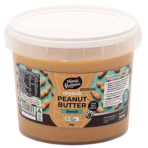 Honest to Goodness Organic Smooth Peanut Butter 2kg