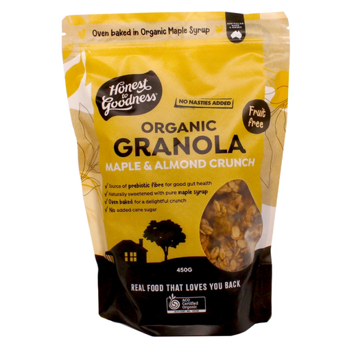 Honest to Goodness Organic Granola - Maple & Almond Crunch 450g