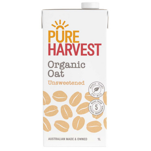 Pure Harvest Organic Oat Milk Unsweetened 1L