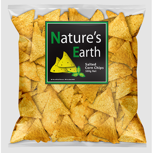 Natures Earth Salted Corn Chips 500g